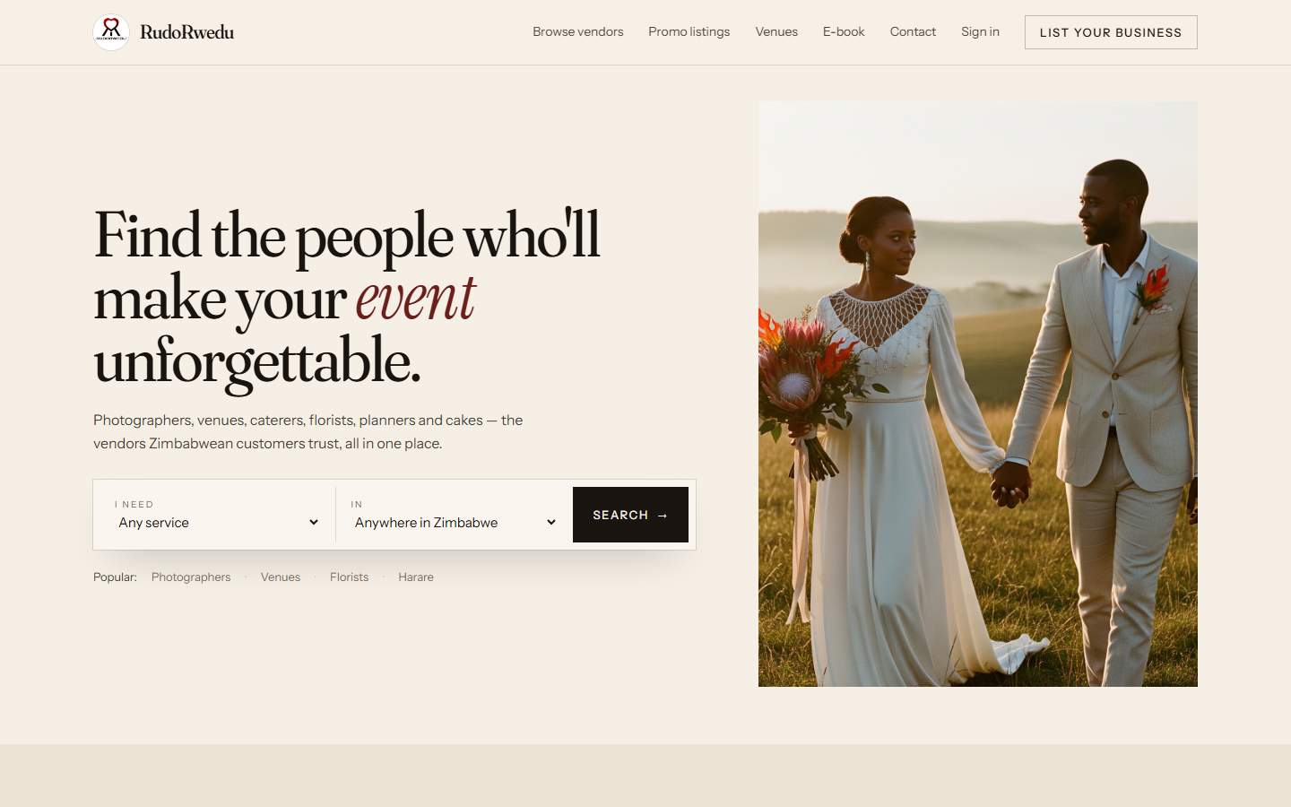 RudoRwedu — Events marketplace
